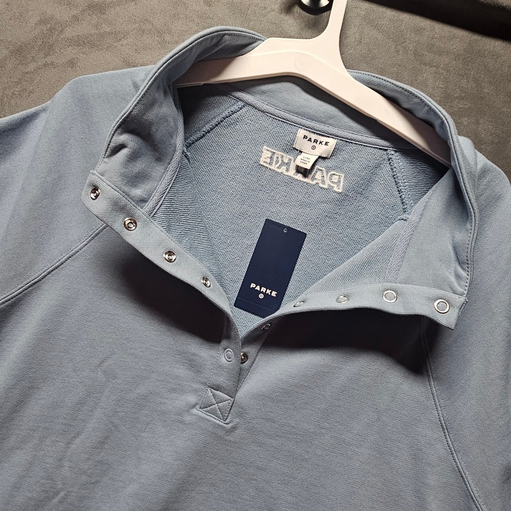 PARKE x Target Light Blue Mock Neck Snap Pullover Sweatshirt PCD002M L/XL NEW‎